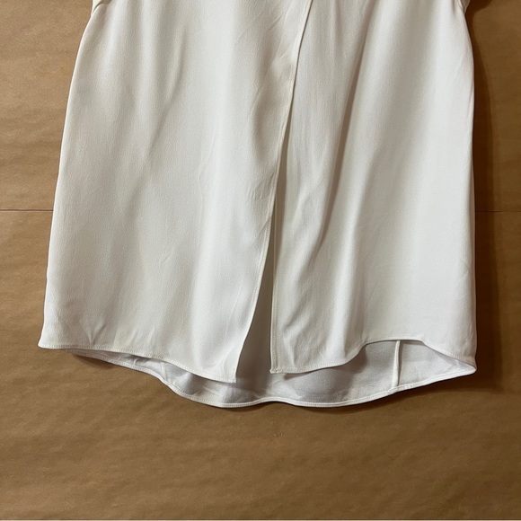 Proenza Schouler | Pleated Neck Split Back Top Snap Button Popover Blouse Size 4 - Picture 11 of 14